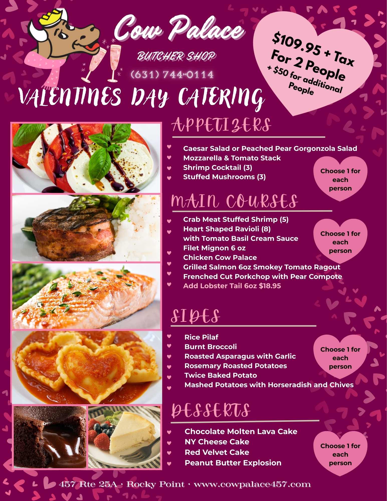 Valentines 2026 Menu